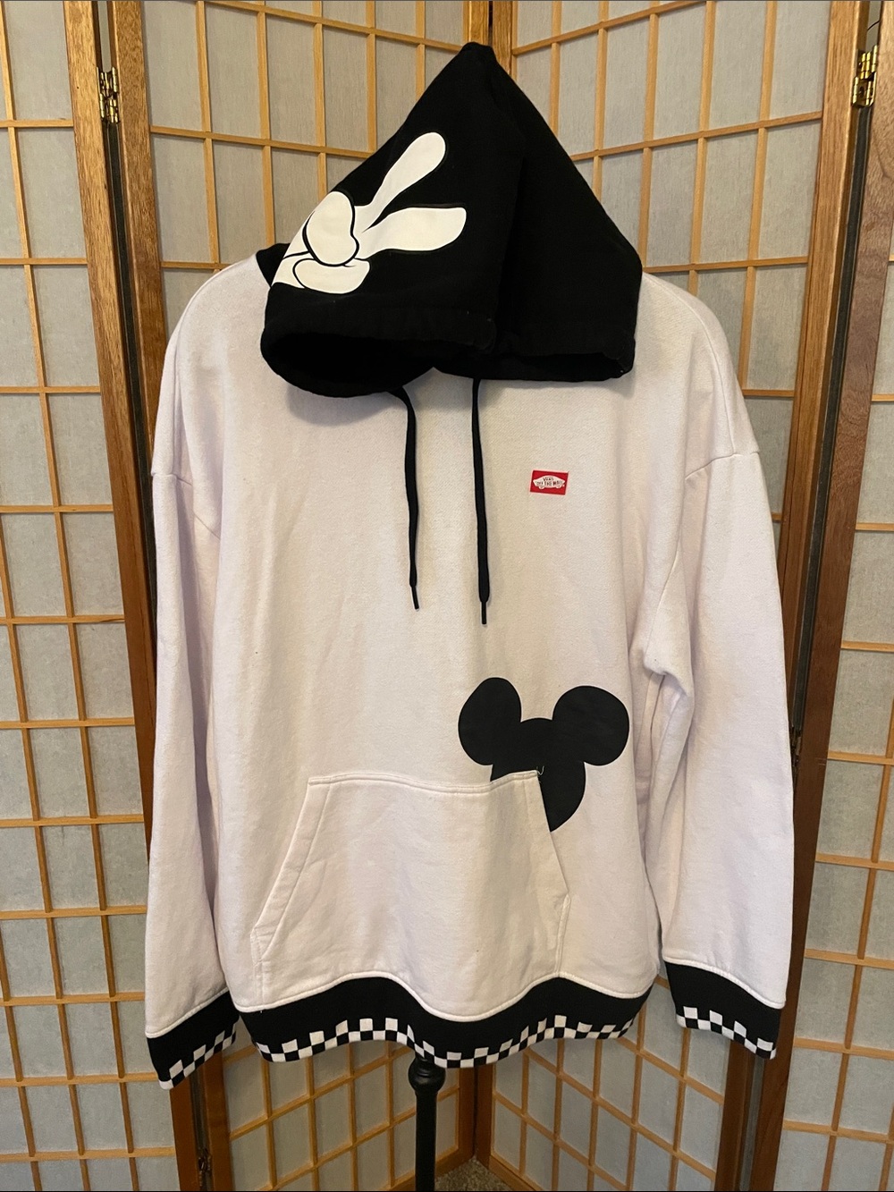 Vans x Disney  Two-Tone Mickey Pullover Hoodie - Black & White